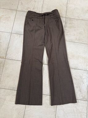 XOXO Brown Striped Dress Pants – Size 7/8 | Great Condition